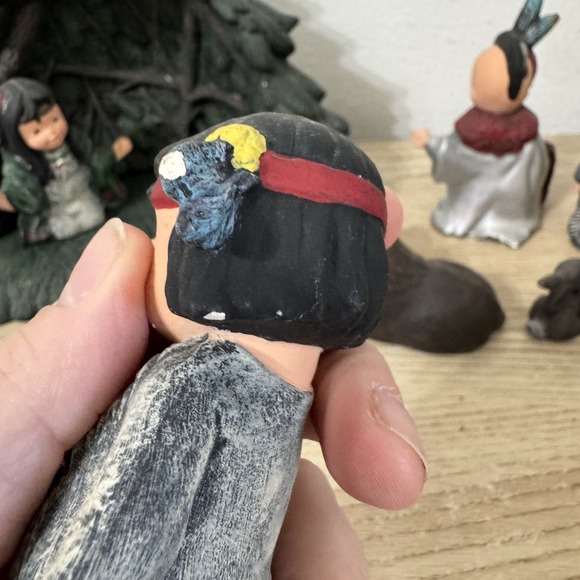 Native American Nativity Scene Kimple Hand Painted Ceramic 13 Pieces‎ Vintage - Picture 14 of 16